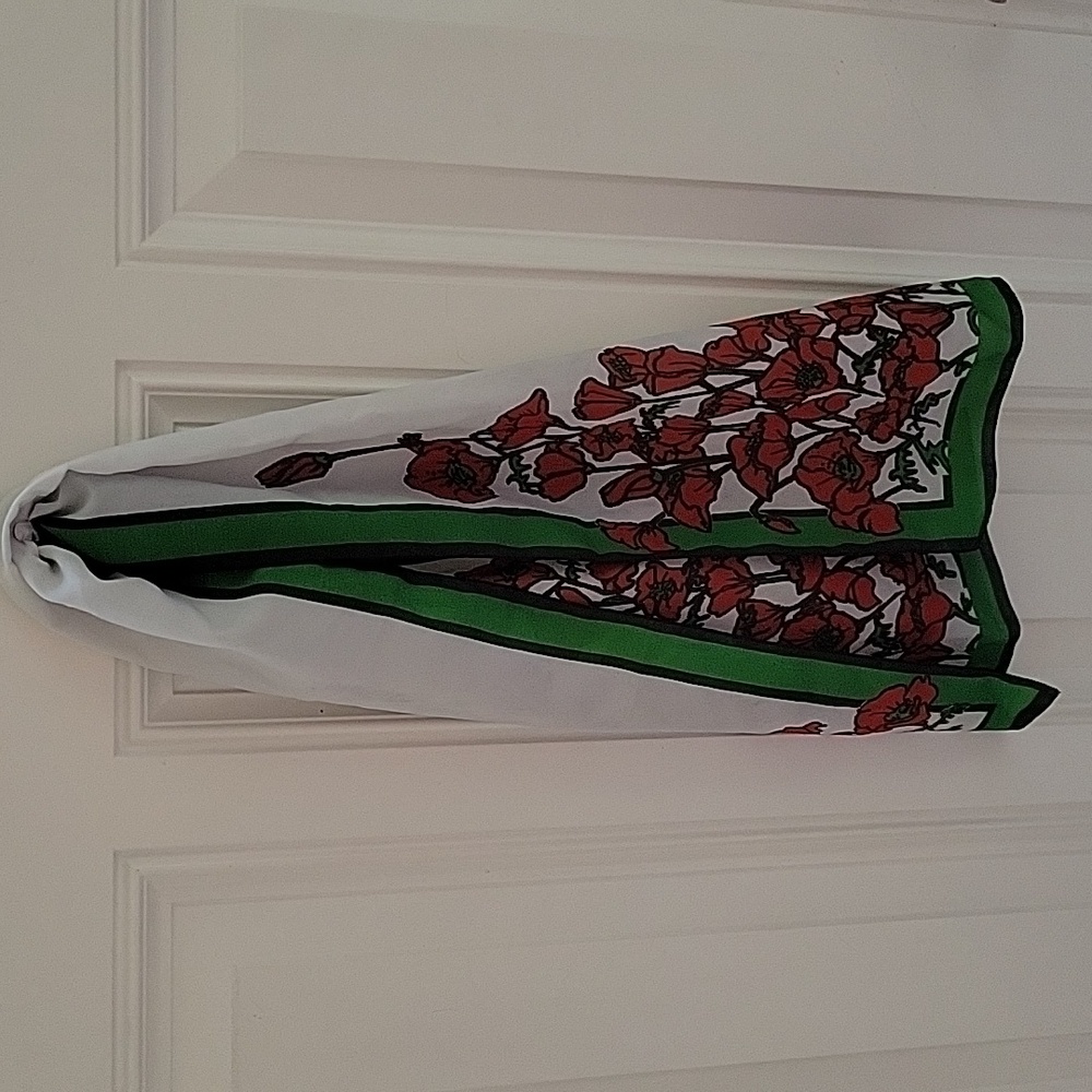 Floral Poppy Scarf 42 in. - Picture 4 of 4